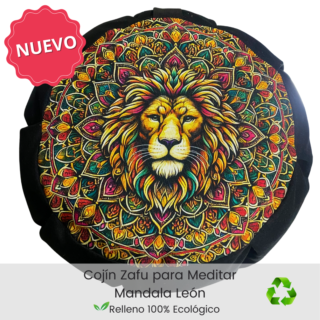 Set Para Meditar Cojín Zafu León