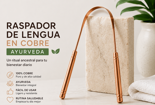 Raspador de Lengua en Cobre Ayurveda