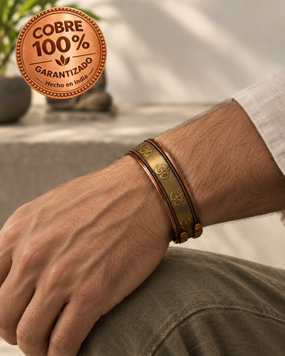 Pulsera de Cobre Puro para Hombre con Imanes