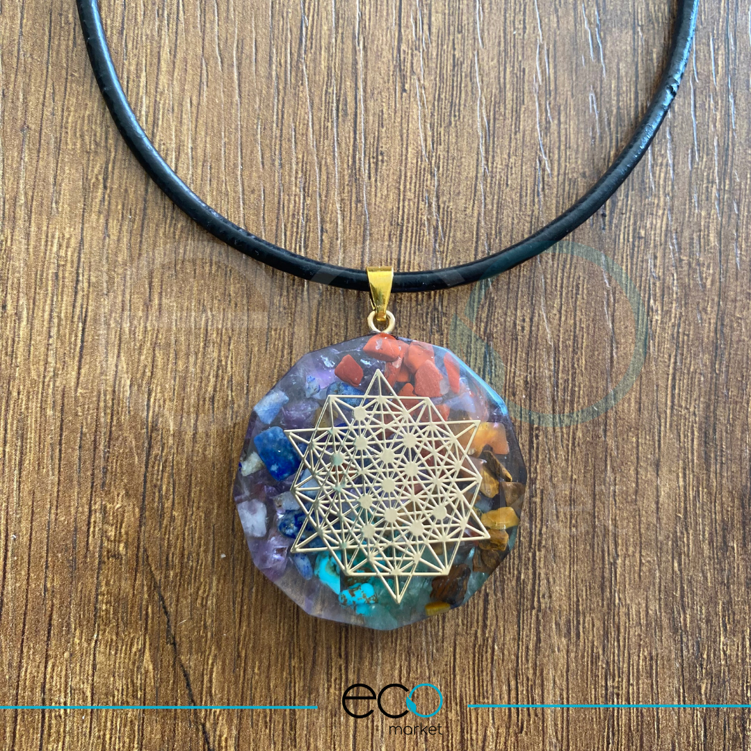 Collar Dije Orgonite Chakras