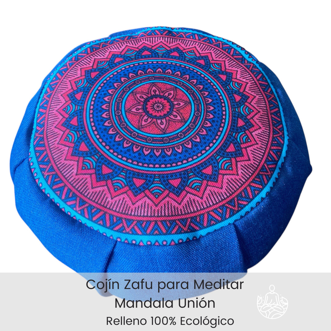 Cojín Zafu Mandala Unión Azul