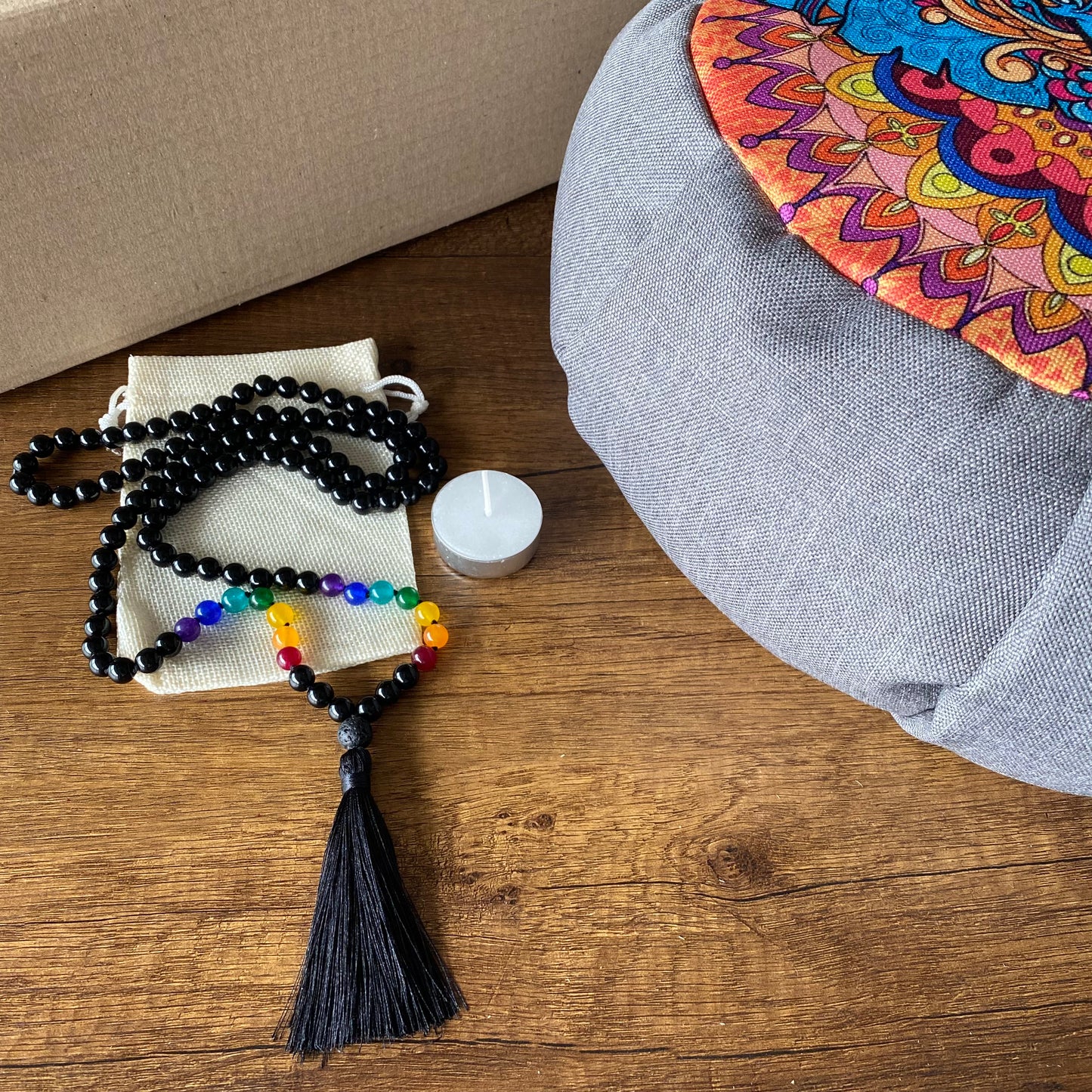 Set Para Meditar Cojín Zafu Elefante