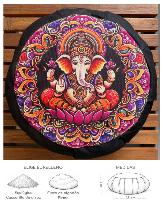 Cojín Zafu Mandala Ganesha