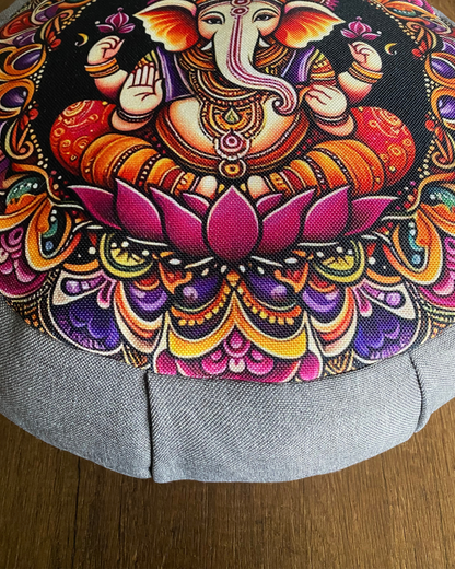 Set Para Meditar Cojín Zafu Ganesha