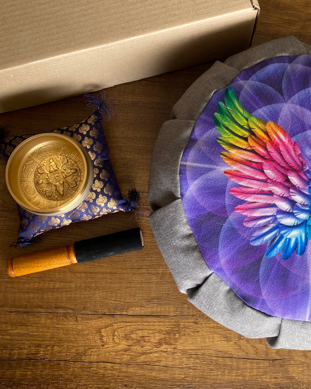 Set para Meditar Cojín Zafu Alas