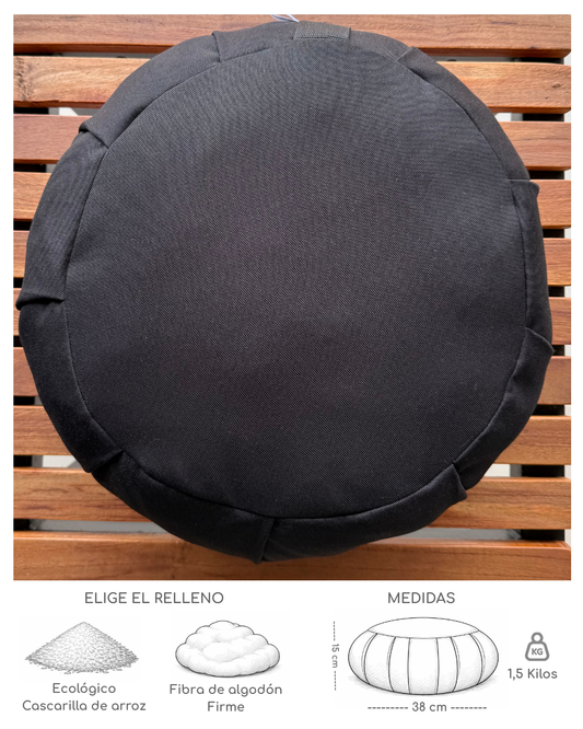 Cojin Zafu base Negro
