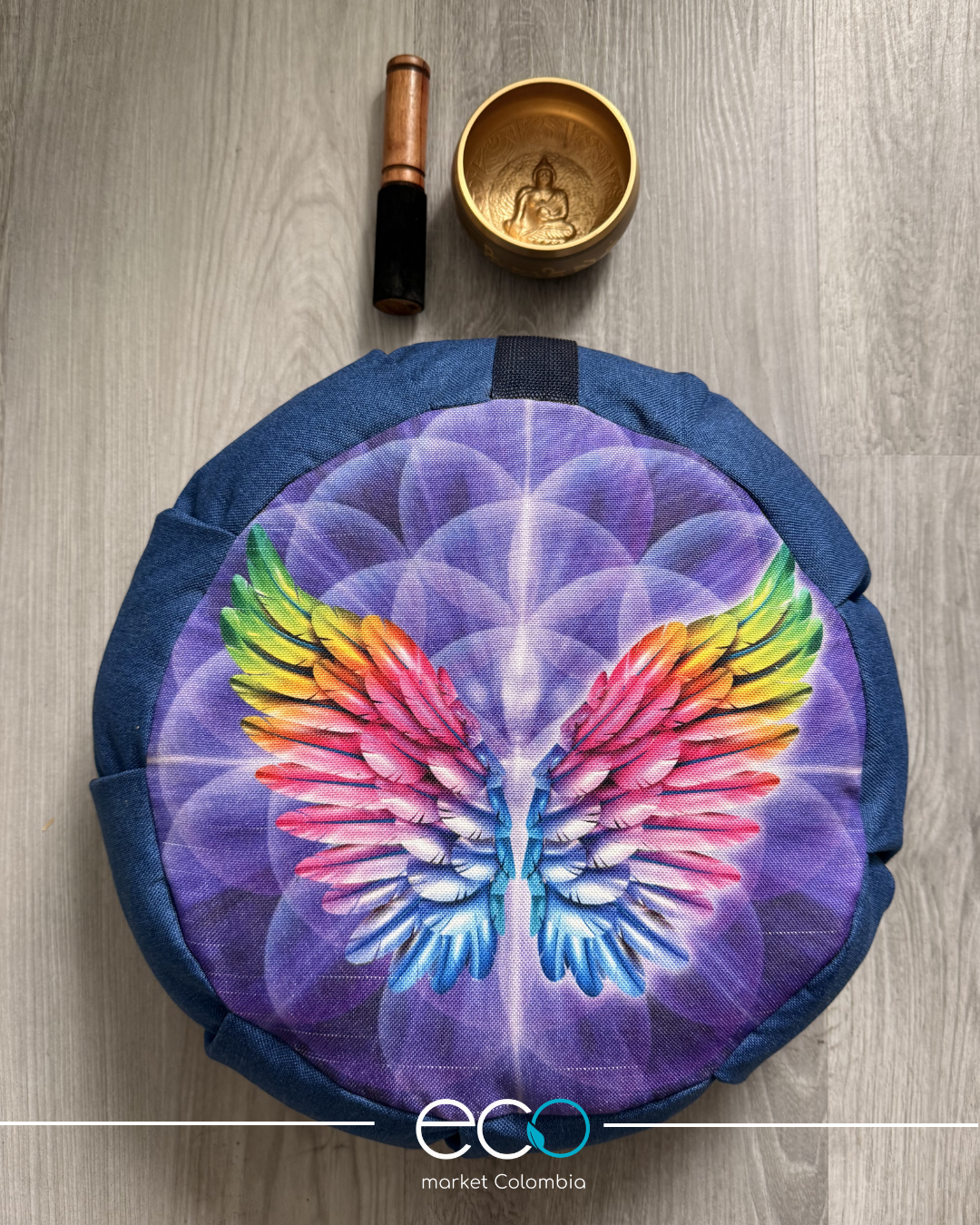 Set Para Meditar Cojín Zafu Alas