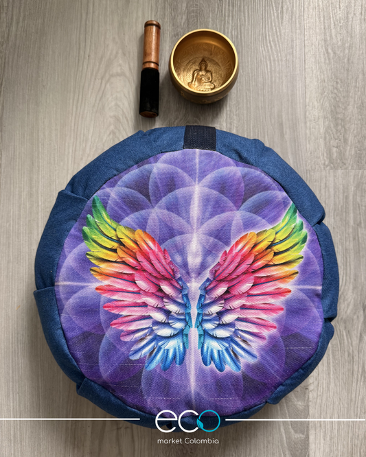 Set Para Meditar Cojín Zafu Alas