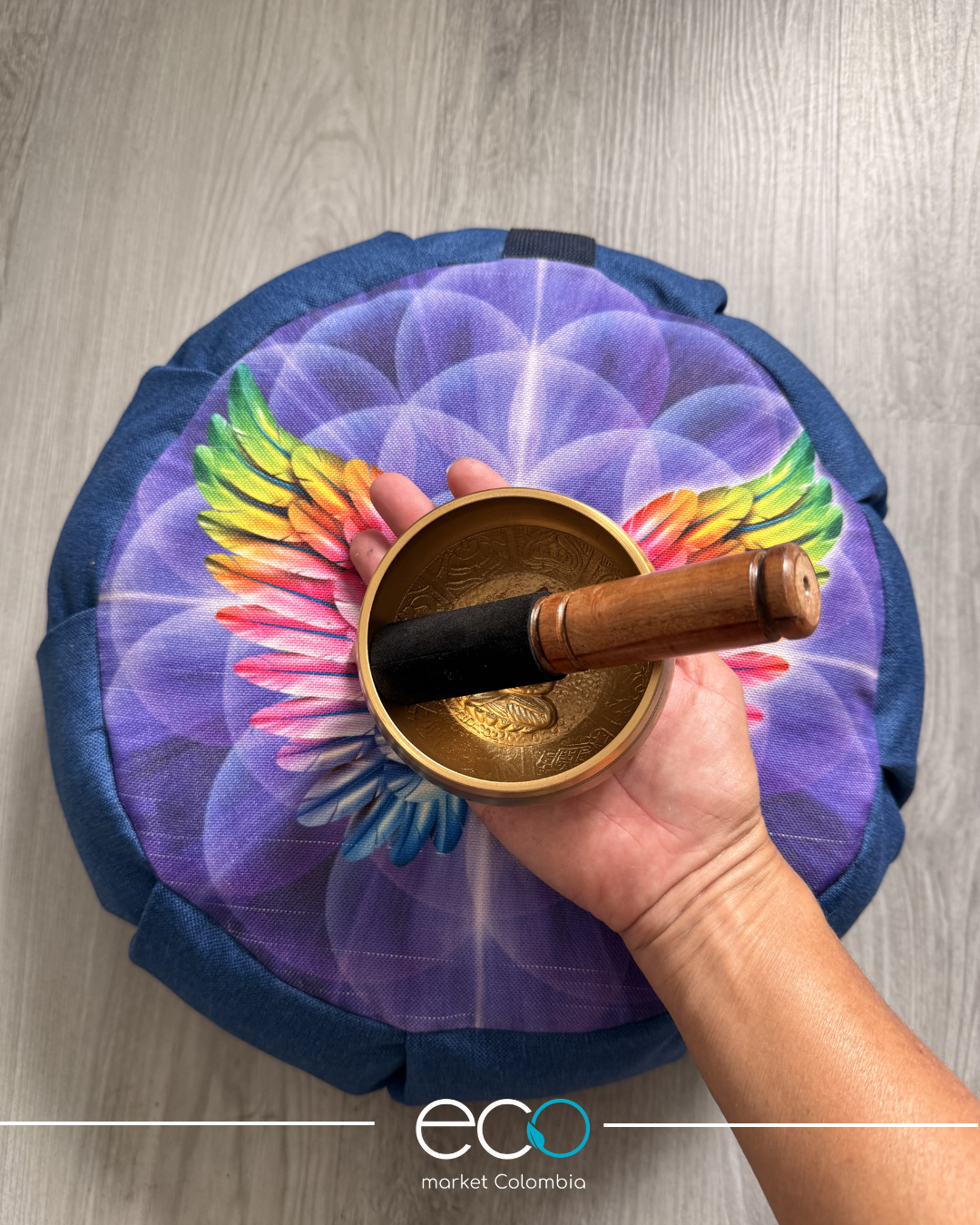 Set Para Meditar Cojín Zafu Alas