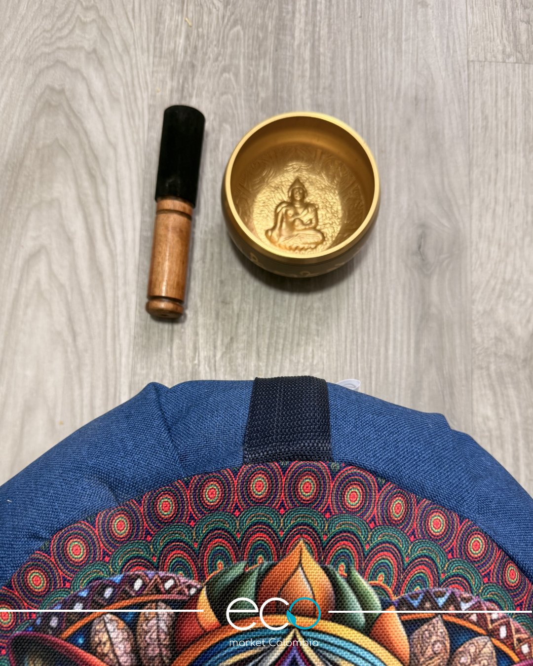 Set Para Meditar Cojín Zafu Elefante Etnico