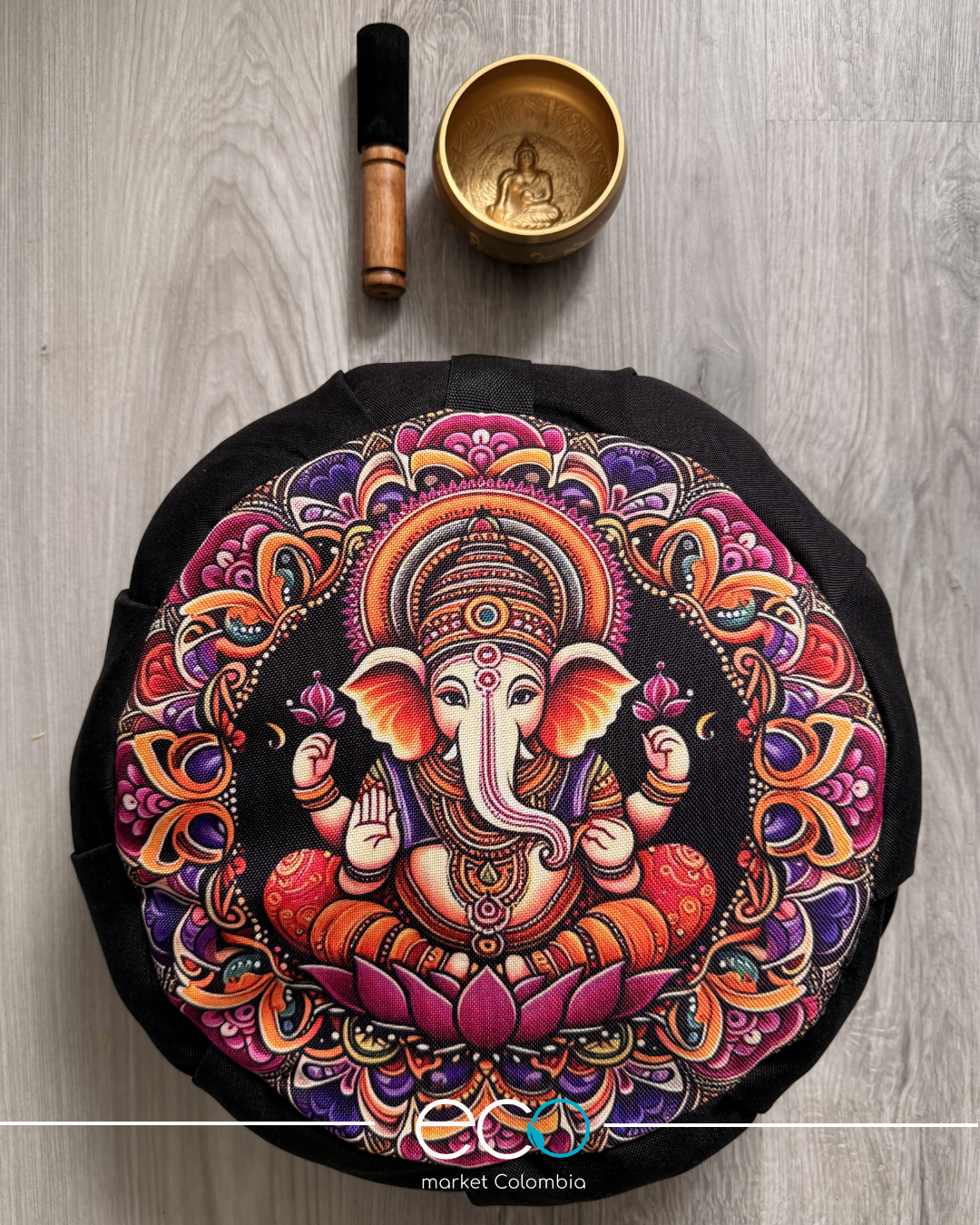 Set Para Meditar Cojín Zafu Ganesha