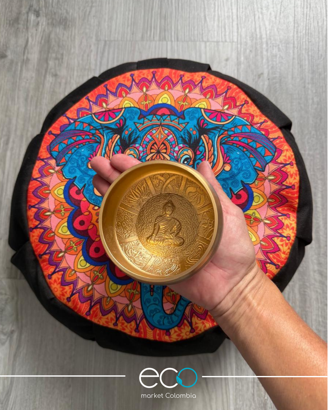 Set Para Meditar Cojín Zafu Elefante