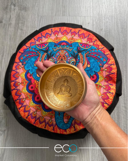 Set Para Meditar Cojín Zafu Elefante