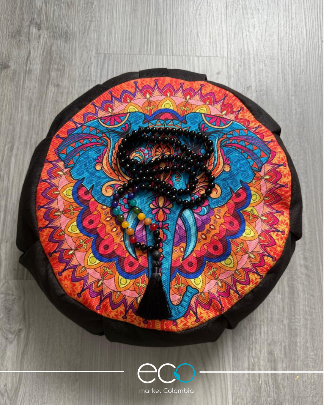 Set Para Meditar Cojín Zafu Elefante