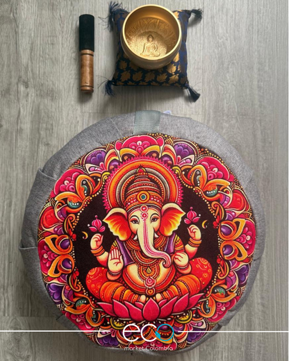 Set Para Meditar Cojín Zafu Ganesha