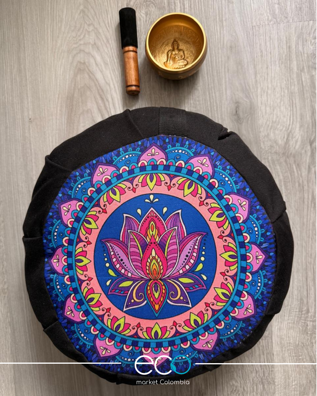 Set para meditar Cojín Flor de Loto
