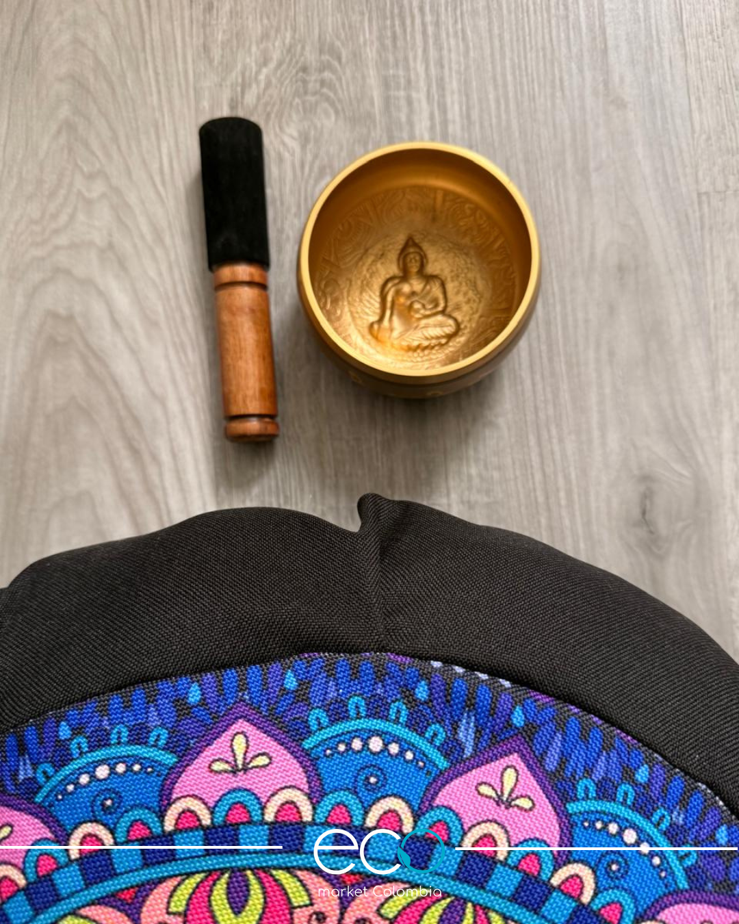 Set para meditar Cojín Flor de Loto
