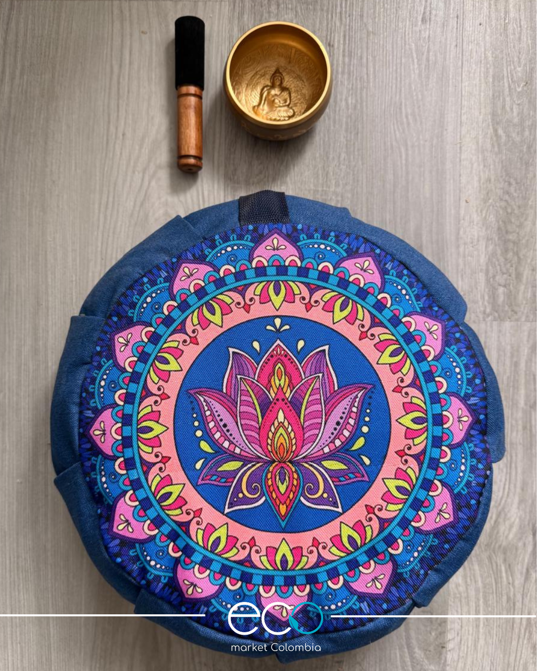 Set para meditar Cojín Flor de Loto