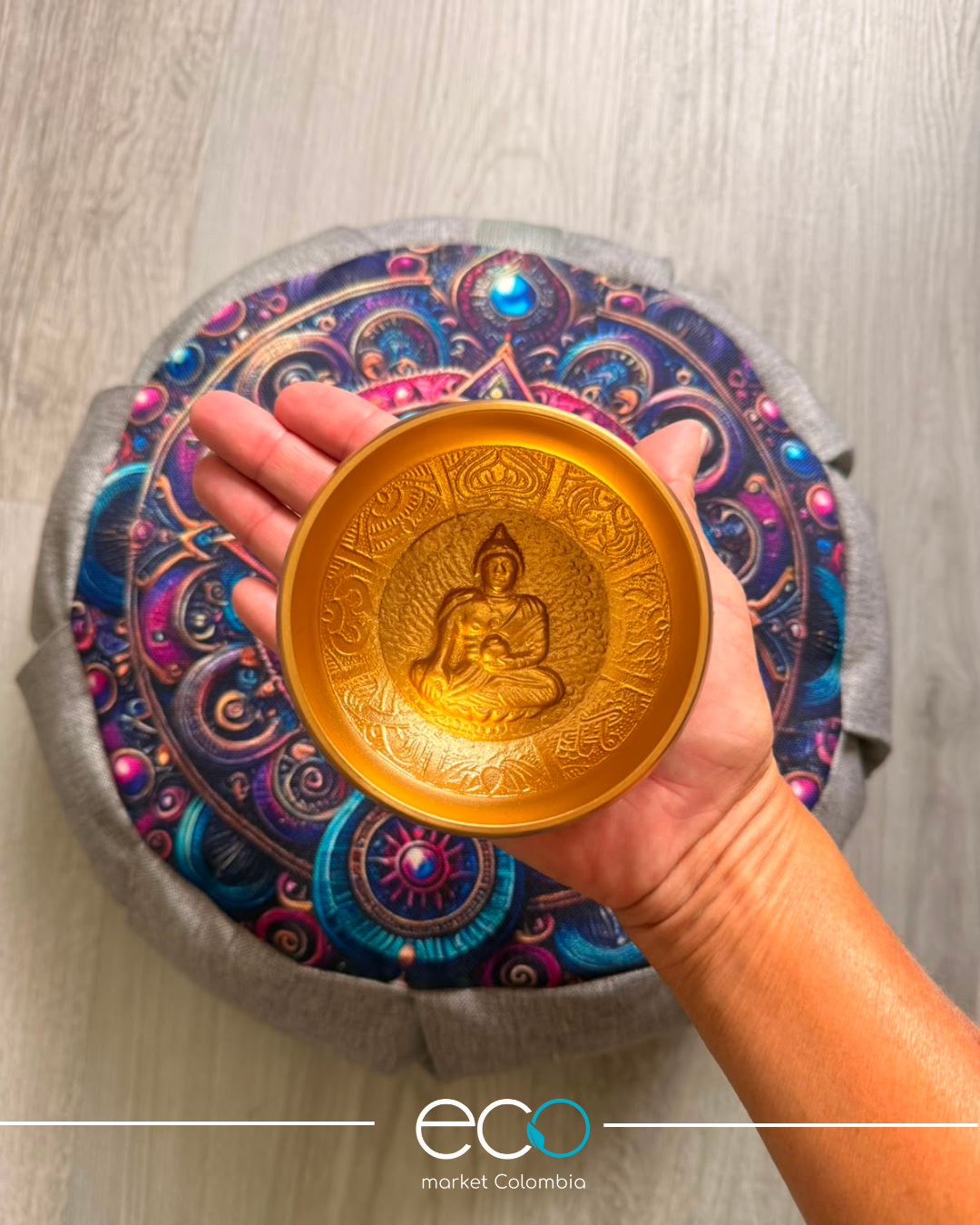 Set para meditar Cojín zafu Om
