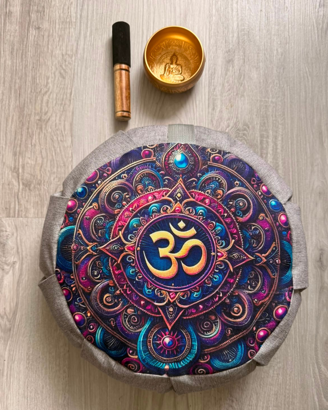 Set para meditar Cojín zafu Om