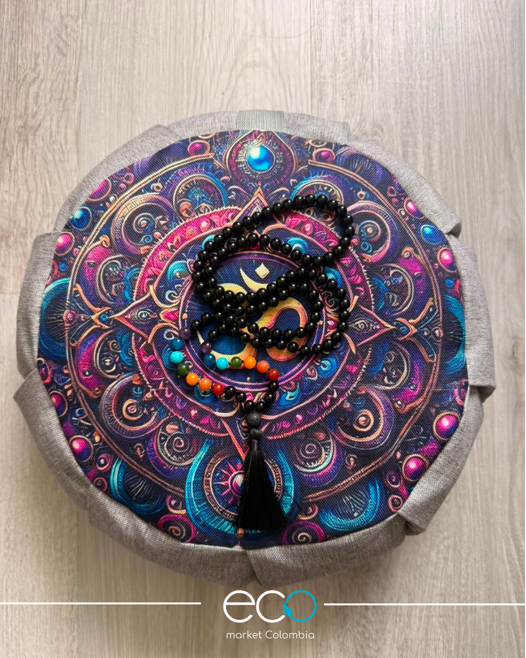 Set para meditar Cojín zafu Om