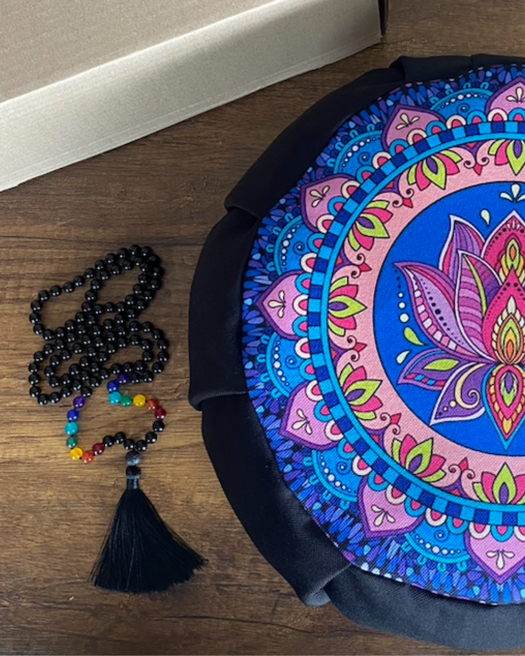 Set para meditar Cojín Flor de Loto