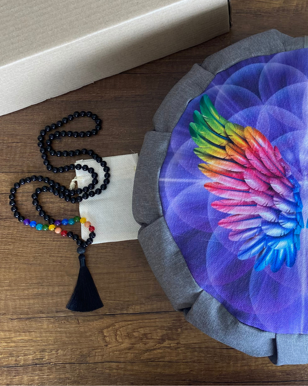 Set para Meditar Cojín Zafu Alas