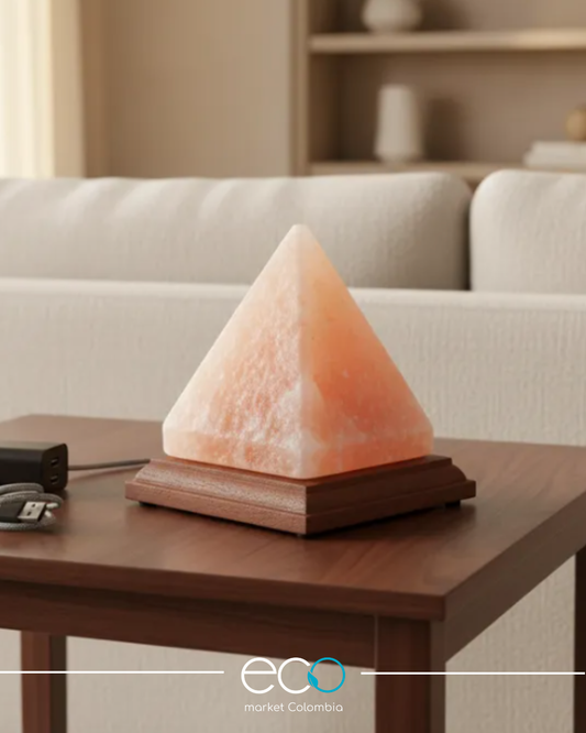 Lámpara de sal del Himalaya piramide
