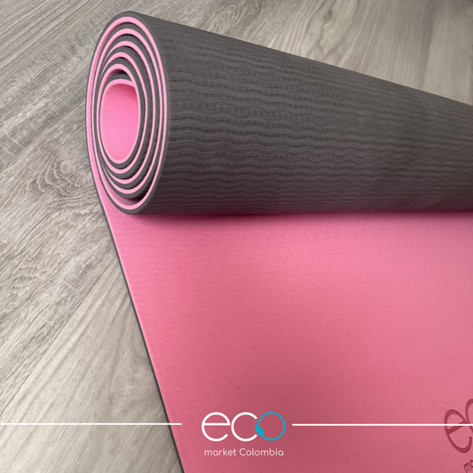 Mat Colchoneta Para Fitness y Yoga Rosa
