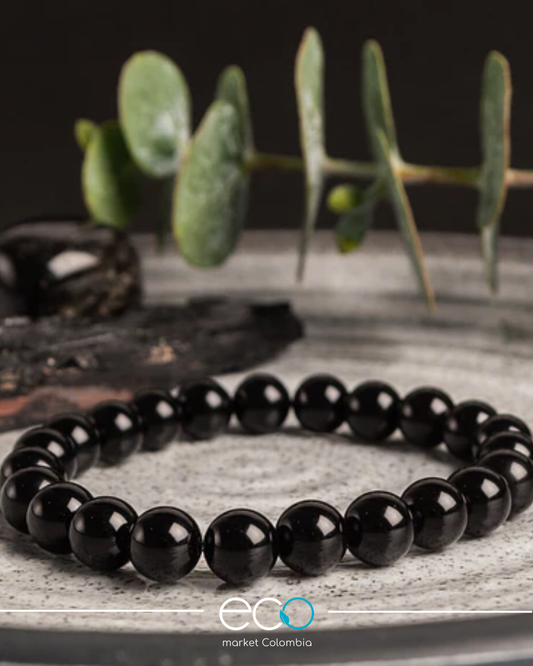 Pulsera de Turmalina Natural Negra 