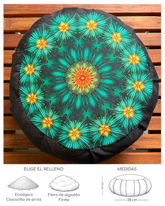 Cojín Zafu Con Mandala Vitalidad