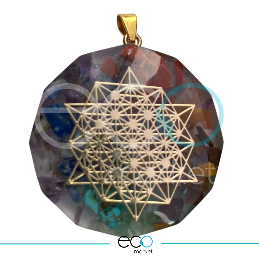 Collar Dije Orgonite Chakras