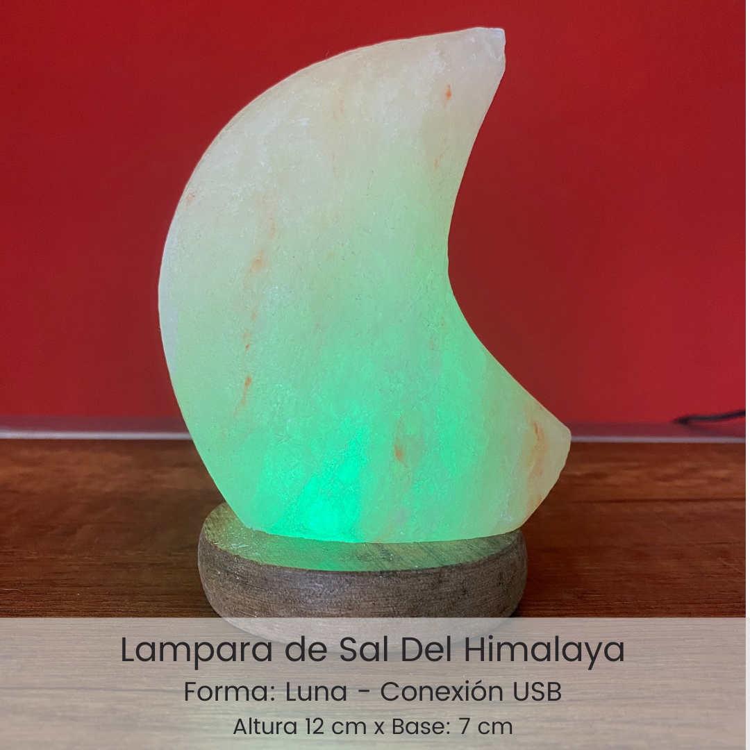 Lampara sal rosada forma de luna