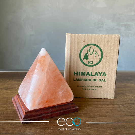 Lámpara de sal del Himalaya piramide