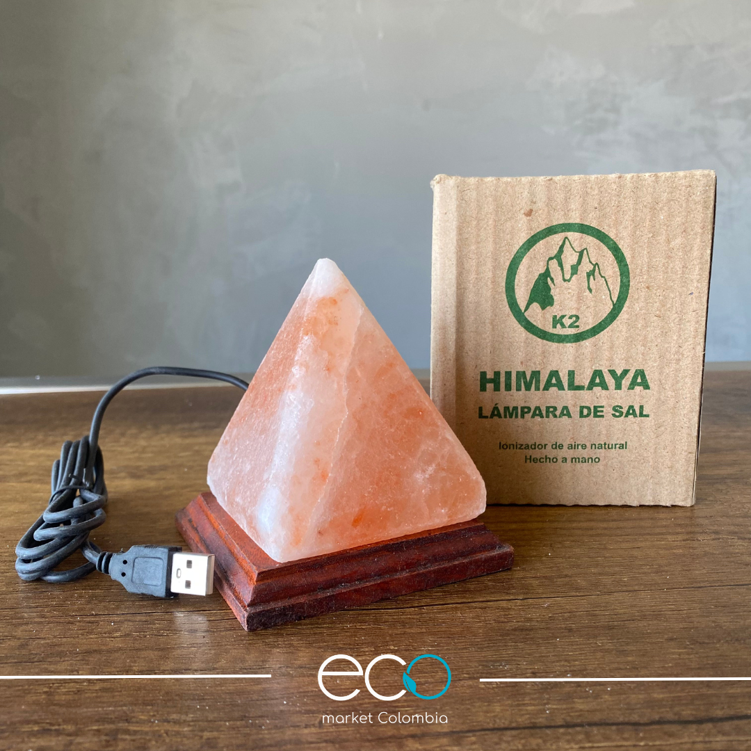 Lámpara de sal del Himalaya piramide